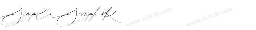 Simple Script R字体转换